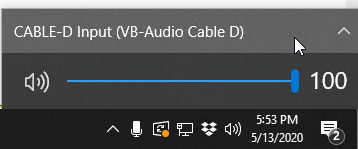 screenshot of desktop audio